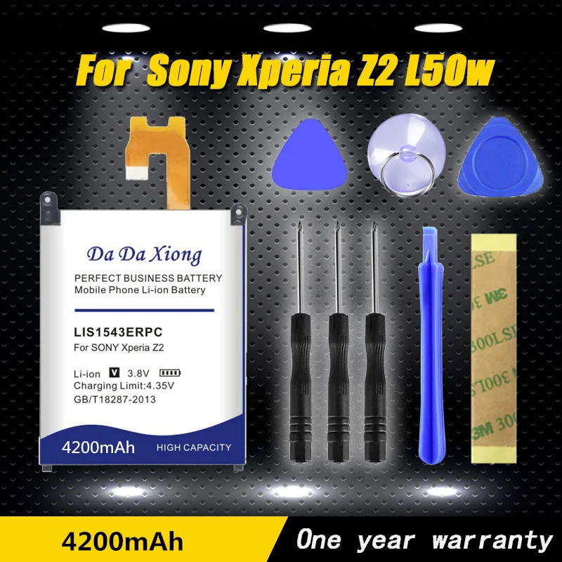 

High quality 4200mAh LIS1543ERPC Li-ion Phone Battery for Sony Xperia Z2 L50w L50U L50T Sirius SO-03 D6503 D6502 battery