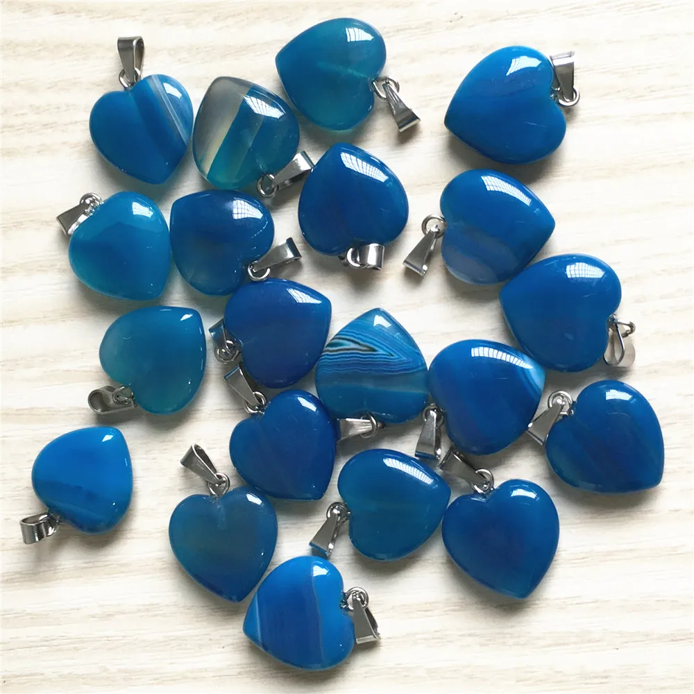 New Fashion onyx natural stone heart pendants blue agates for jewelry making 16MM charm necklace accessories 50pcs dropshipping
New Fashion onyx natural stone heart pendants blue agates for jewelry making 16MM charm necklace accessories 50pcs dropshipping