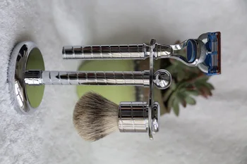 FS-#S2014013 Chrome Threaded Style Shaving set/kit, Pure Badger hair brush 21mm,5 Layers Blade Razor,Shaving Stand+FREE SHIPPING
FS-#S2014013 Chrome Threaded Style Shaving set/kit, Pure Badger hair brush 21mm,5 Layers Blade Razor,Shaving Stand+FREE SHIPPING