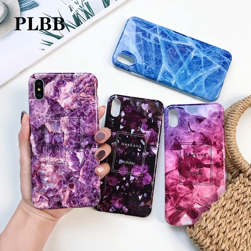 PLBB Luxury Purple Pink Marble Stones Glossy Soft TPU Phone Back Coque Case for iPhone 6 6S 7 8 Plus X 10 XS MAX XR Capa Cover
PLBB Luxury Purple Pink Marble Stones Glossy Soft TPU Phone Back Coque Case for iPhone 6 6S 7 8 Plus X 10 XS MAX XR Capa Cover