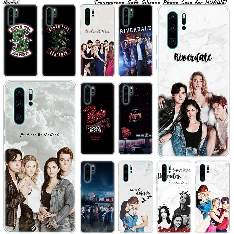 

Riverdale South Side Serpents Soft Silicone Phone Case for Huawei P30 P20 Pro P10 P9 P8 Lite 2017 P Smart Z Plus 2019 NOVA 3 3i