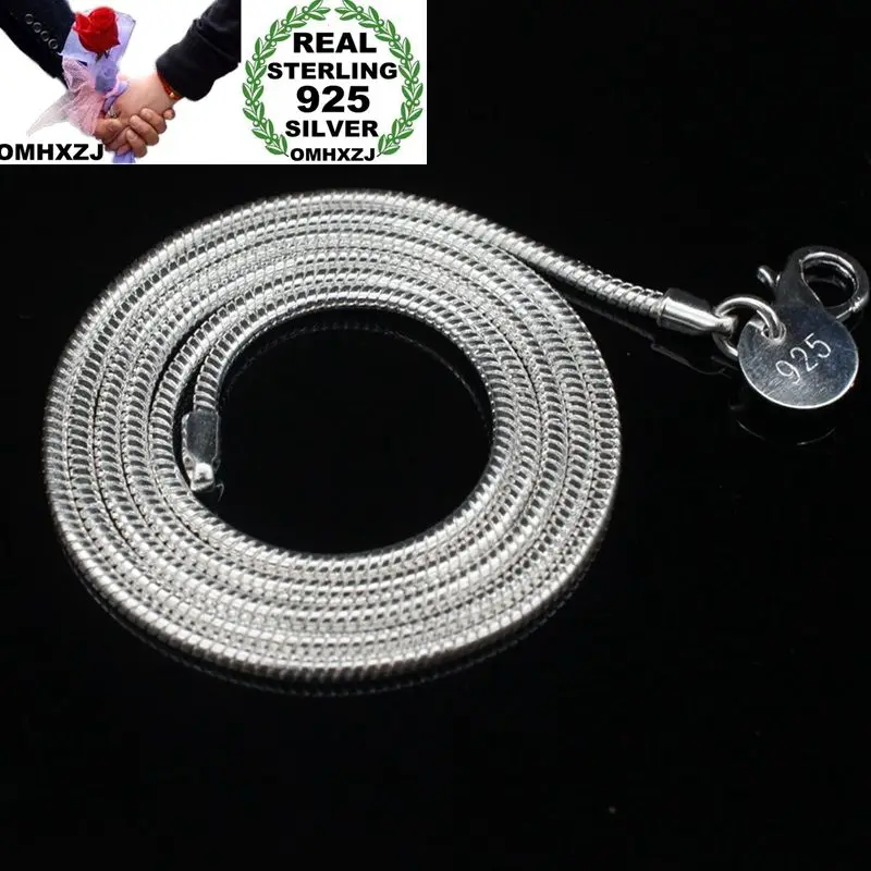 OMHXZJ Wholesale European Fashion Woman Man Party Wedding Gift Silver Snake Chain 925 Sterling Silver Chain Necklace NA195
OMHXZJ Wholesale European Fashion Woman Man Party Wedding Gift Silver Snake Chain 925 Sterling Silver Chain Necklace NA195