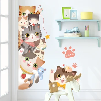 Cartoon Cat Door Sticker Wall Sticker for Kid's Bedroom Window Door Room Decoration Mural Art DIY Removable Wallposter
Cartoon Cat Door Sticker Wall Sticker for Kid's Bedroom Window Door Room Decoration Mural Art DIY Removable Wallposter