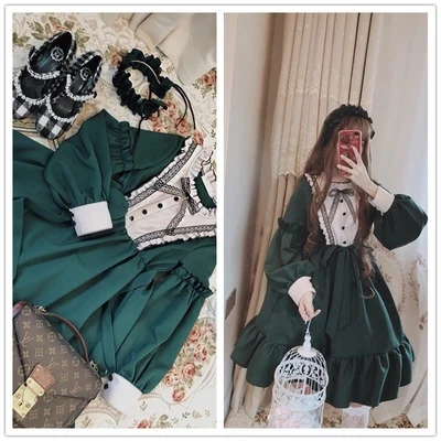 women young Chiffon Lolita student Dress Ruffle SHORT long Sleeve High Waist Classical Princess Dresses Cosplay Costumes Lolitc
women young Chiffon Lolita student Dress Ruffle SHORT long Sleeve High Waist Classical Princess Dresses Cosplay Costumes Lolitc