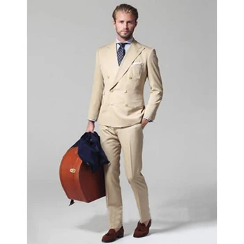 2017 Double Breasted khaki Custom Made Mens Suits Peak Lapel terno masculino Costume Homme Slim Colote men suit (Jacket+Pants)
2017 Double Breasted khaki Custom Made Mens Suits Peak Lapel terno masculino Costume Homme Slim Colote men suit (Jacket+Pants)