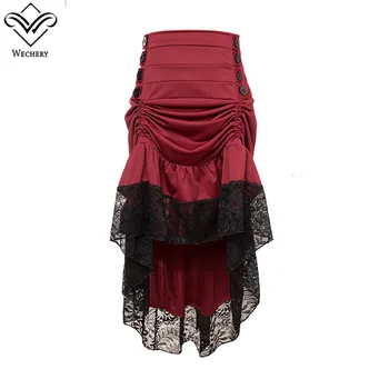 Wechery Sexy Long Maxi Steampunk Skirts Punk Midi Gothic Corset Skirt Lace Patchwork high elasticity pleated Women Skirts Tulle
Wechery Sexy Long Maxi Steampunk Skirts Punk Midi Gothic Corset Skirt Lace Patchwork high elasticity pleated Women Skirts Tulle