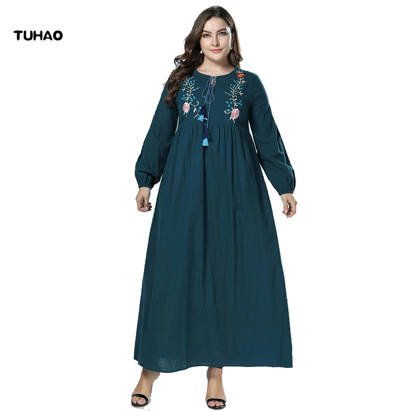 TUHAO Chic Floral Embroidery Maxi Long Dress Autumn Fall 2018 PLUS SIZE 4XL 3XL Muslim Party Vintage Dresses Tassel Dress ZZL
TUHAO Chic Floral Embroidery Maxi Long Dress Autumn Fall 2018 PLUS SIZE 4XL 3XL Muslim Party Vintage Dresses Tassel Dress ZZL