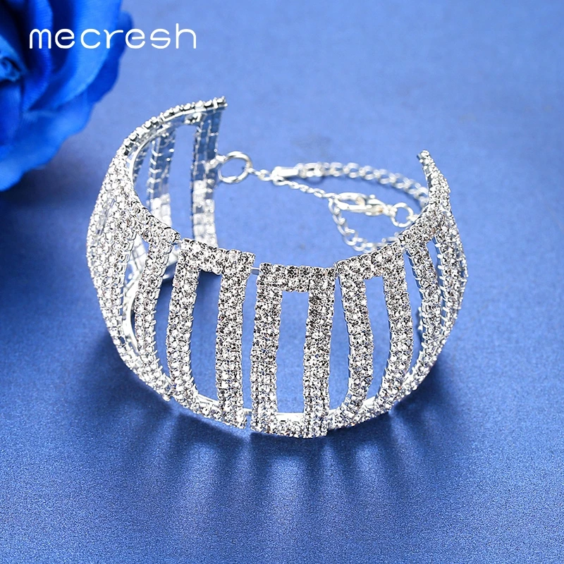 Mecresh Simple Geometric Rhinestone Bracelets Bangles for Women Silver Color Bridal Wedding Bangles Engagement Jewelry MSL345
Mecresh Simple Geometric Rhinestone Bracelets Bangles for Women Silver Color Bridal Wedding Bangles Engagement Jewelry MSL345
