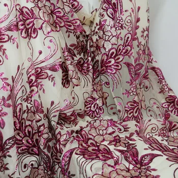 LASUI NEW 1y Heavy clothing DIY wedding dress Rose red mix gold apricot mesh High-grade sequin embroidery flower lace fabric
LASUI NEW 1y Heavy clothing DIY wedding dress Rose red mix gold apricot mesh High-grade sequin embroidery flower lace fabric