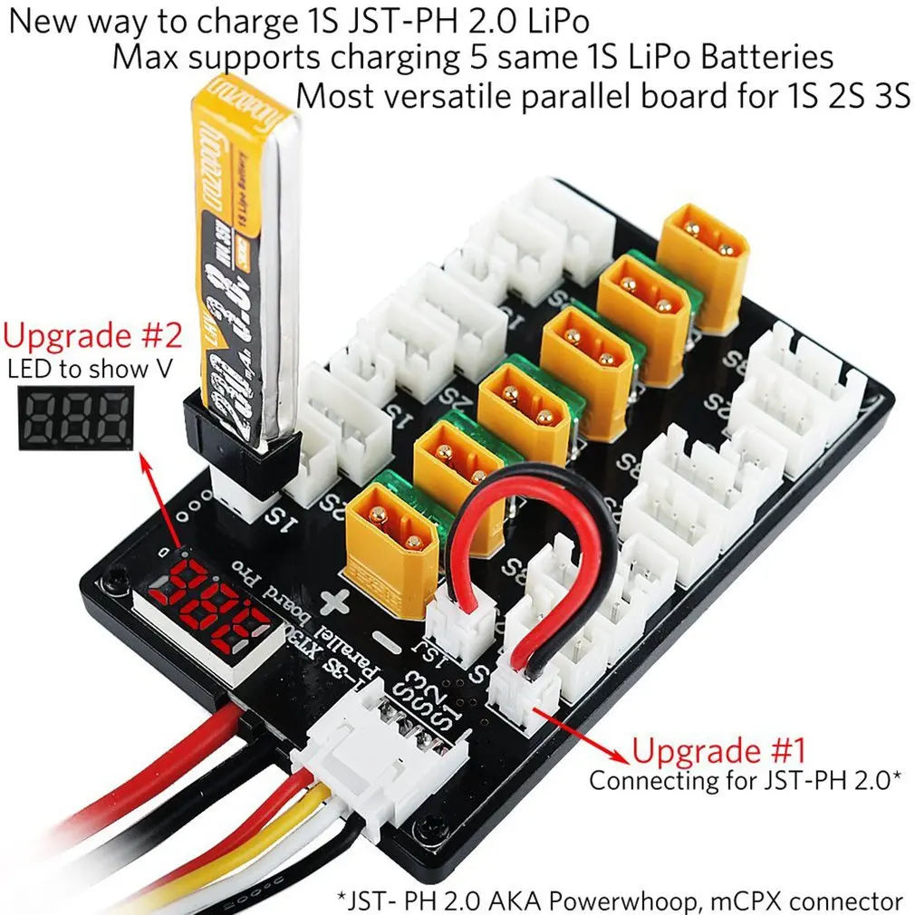 6 Packs XT30 1S-3S Plug Lipo Battery Parallel Charging Board for RC IMAX B6 Charger Car Drone Balance Charge Parts for RC Toys
6 Packs XT30 1S-3S Plug Lipo Battery Parallel Charging Board for RC IMAX B6 Charger Car Drone Balance Charge Parts for RC Toys