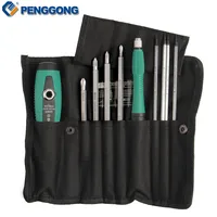 PENGGONG Screwdriver Sets 10pcs CR-V Magnetic Slotted Phillips Star Home Appliances Repair Multi Function Hand Tool Set image