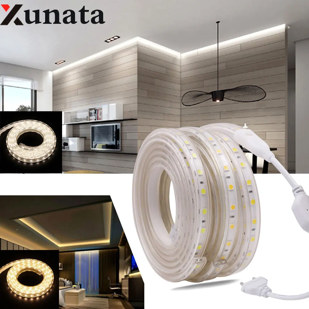 5050 ED Strip Light AC220V Led Strip Ribbon Tape 60Leds/m Led Strip Waterproof Ambilight for Home Garden Party Holiday Decor
5050 ED Strip Light AC220V Led Strip Ribbon Tape 60Leds/m Led Strip Waterproof Ambilight for Home Garden Party Holiday Decor