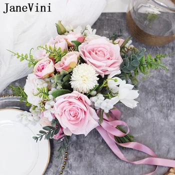 JaneVini Romantic Pink Bridal Flowers Wedding Bouquets Outdoor Summer Artificial Silk Roses Fake Bouquet Flores Damas De Honor
JaneVini Romantic Pink Bridal Flowers Wedding Bouquets Outdoor Summer Artificial Silk Roses Fake Bouquet Flores Damas De Honor