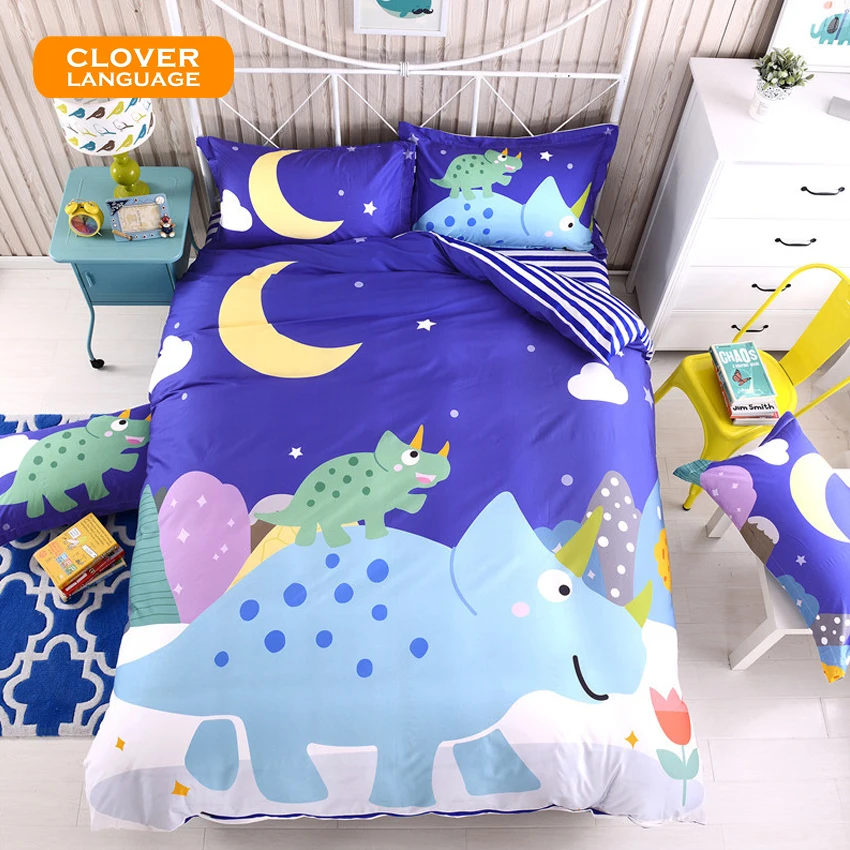 Blue Dinosaur Bedding Set Kids Cotton Printed Duvet Cover Set Pillowcase Sheet Full Queen Size Cartoon Bed Linens
Blue Dinosaur Bedding Set Kids Cotton Printed Duvet Cover Set Pillowcase Sheet Full Queen Size Cartoon Bed Linens