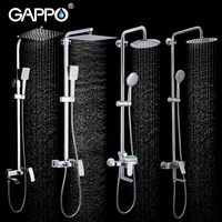 GAPPO bathroom shower faucet set bathtub faucets shower mixer tap Bath Shower taps waterfall shower head wall mixer torneira tap image