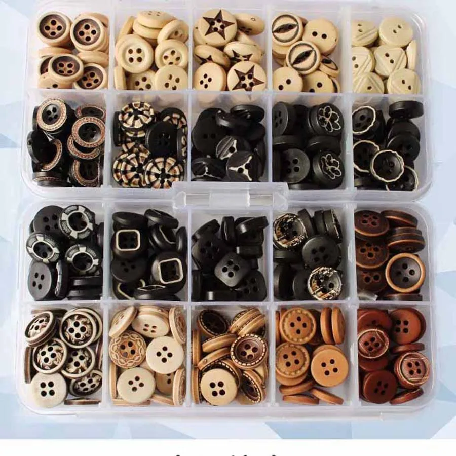 100pcs Vintage Buttons Plastic Decorative Faux Wood Button Round 2 Holes Buttons for DIY Sewing Cloth Children Cute Button
100pcs Vintage Buttons Plastic Decorative Faux Wood Button Round 2 Holes Buttons for DIY Sewing Cloth Children Cute Button