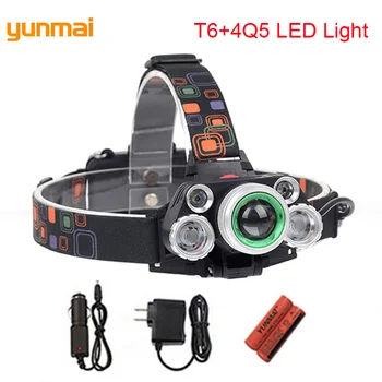 15000 Lumens Strong Light Headlamps Rechargeable Tactical Lantern 18650 Battery new-T6+4Q5 Led Headlight Lampe Frontale Faro
15000 Lumens Strong Light Headlamps Rechargeable Tactical Lantern 18650 Battery new-T6+4Q5 Led Headlight Lampe Frontale Faro