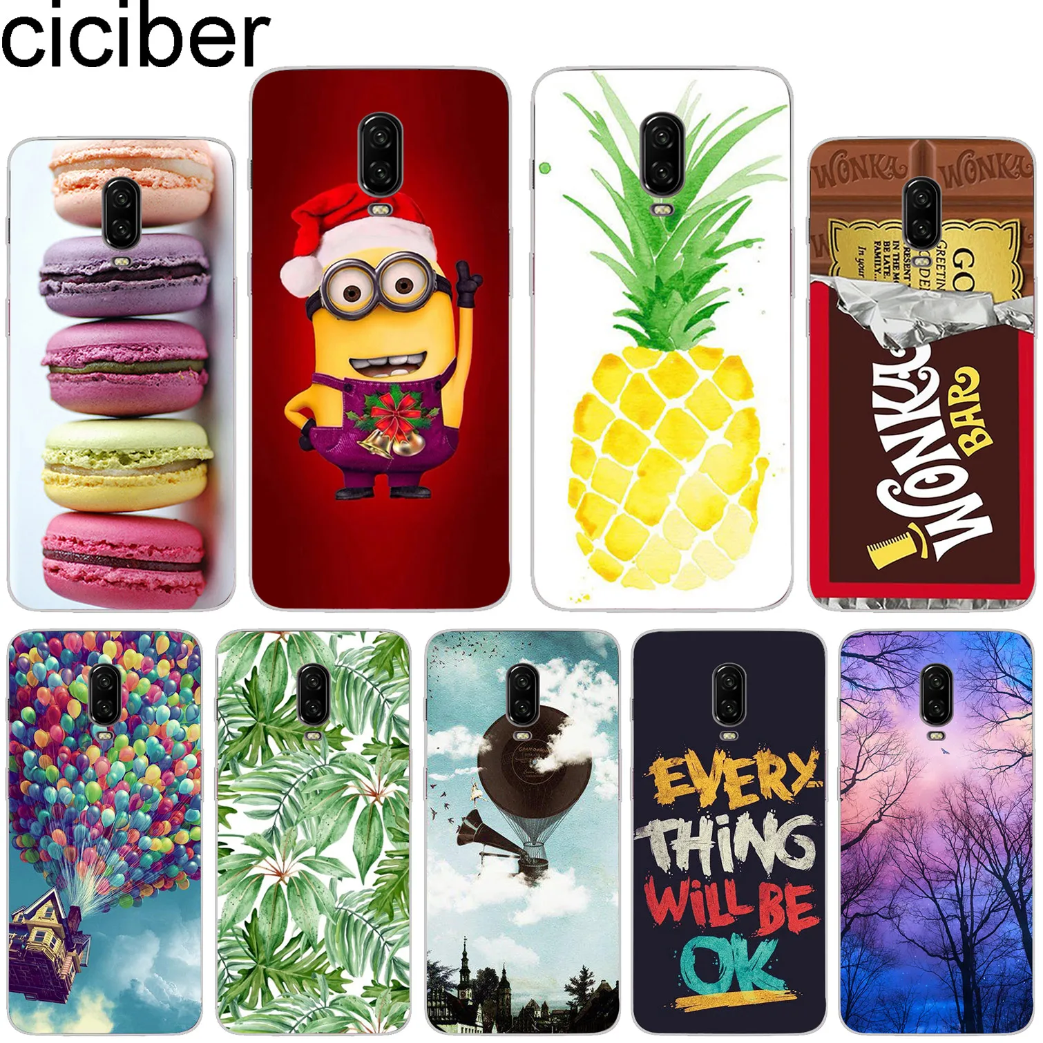 ciciber For Oneplus 6 6T 5 5T Soft Silicone Phone Cases Cover Clear TPU For 1+ 6 5 T Cute Floral Pineapple Chocolate Balloon Sky
ciciber For Oneplus 6 6T 5 5T Soft Silicone Phone Cases Cover Clear TPU For 1+ 6 5 T Cute Floral Pineapple Chocolate Balloon Sky