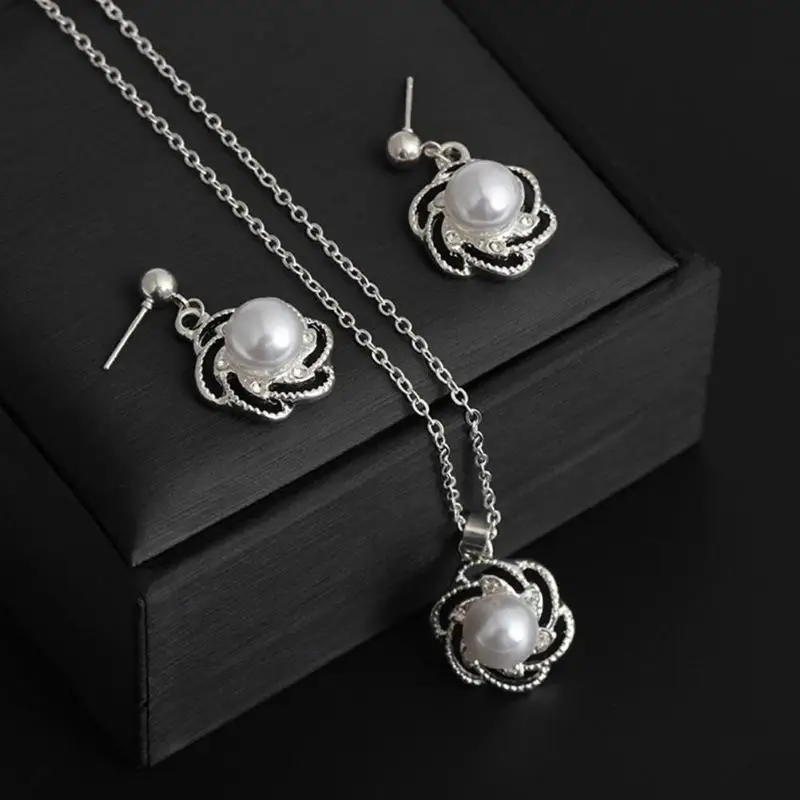 Elegant Simulated Pearl Bridal Jewelry Sets Wedding Jewelry Flower Pearl Necklaces Earrings Sets
Elegant Simulated Pearl Bridal Jewelry Sets Wedding Jewelry Flower Pearl Necklaces Earrings Sets