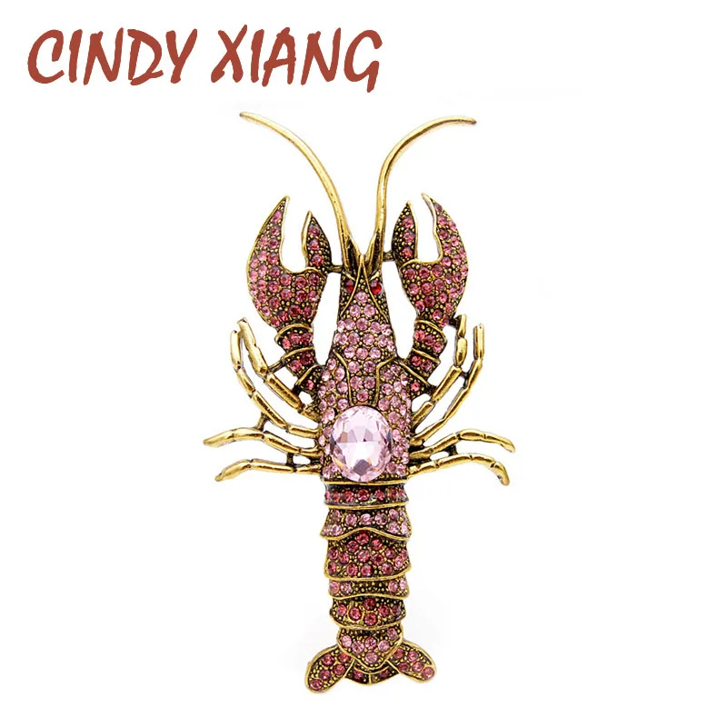 CINDY XIANG 2 Colors Available Large Rhinestone Lobster Brooches For Women Vivid Fish Animal Pin Vintage Animal Jewelry Gift New
CINDY XIANG 2 Colors Available Large Rhinestone Lobster Brooches For Women Vivid Fish Animal Pin Vintage Animal Jewelry Gift New