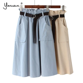 Yanueun Solid Color Pockets Sashes Skirts Casual Ladies Bottoms Stylish Female Skirts Spring Autumn Hot Sale For Female
Yanueun Solid Color Pockets Sashes Skirts Casual Ladies Bottoms Stylish Female Skirts Spring Autumn Hot Sale For Female