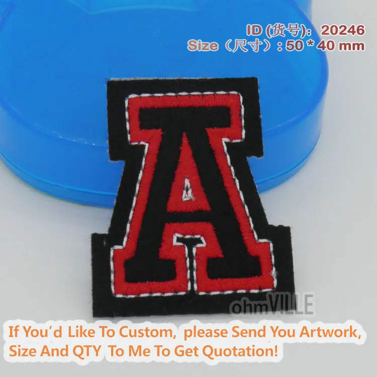 20246 The English Alphabet "a" Embroidered Patches Guaranteed 100% Quality Iron On Patches "accept Customized"
20246 The English Alphabet "a" Embroidered Patches Guaranteed 100% Quality Iron On Patches "accept Customized"