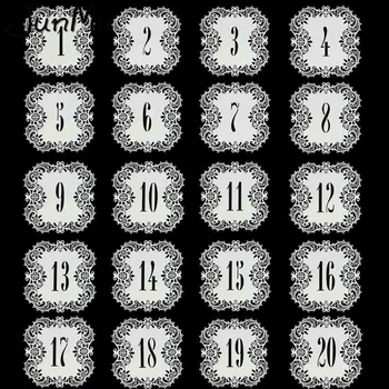 20Pcs/Set Hollow Lace Table Number Table Cards from 1 To 20 Rustic Wedding Centerpieces Decor Vintage Wedding Decoration
20Pcs/Set Hollow Lace Table Number Table Cards from 1 To 20 Rustic Wedding Centerpieces Decor Vintage Wedding Decoration