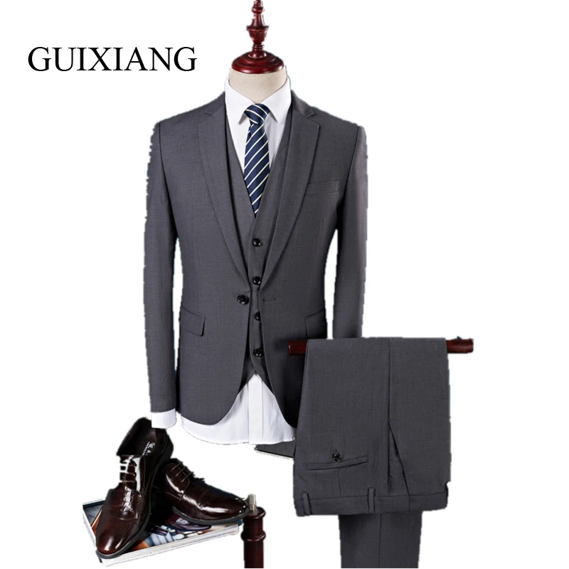 New seasons men fashion solid suit fashion business formal single button men wedding suits large size (Jacket, Vest and pants)
New seasons men fashion solid suit fashion business formal single button men wedding suits large size (Jacket, Vest and pants)