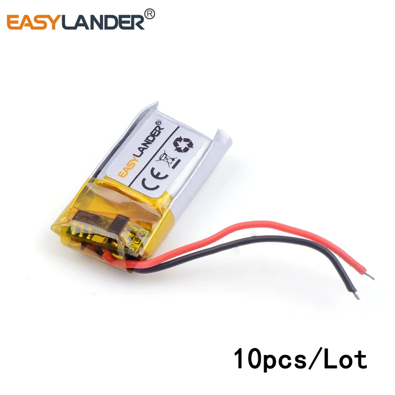 10pcs /Lot 3.7v lithium Li ion polymer rechargeable battery 381120 50mAh for bluetooth MP3 MP4 | Электроника