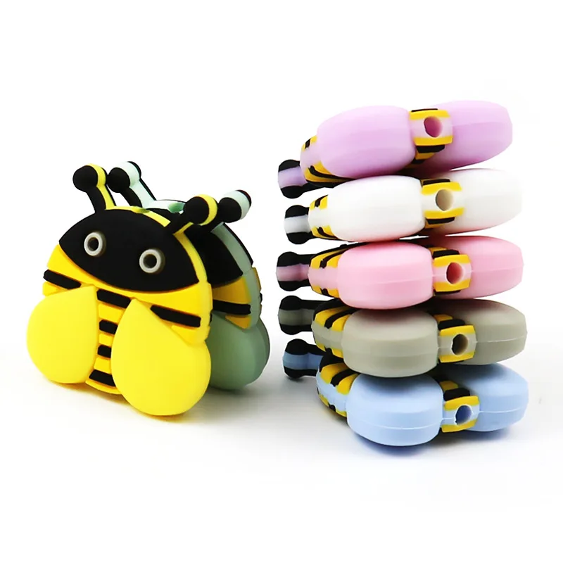 5Pcs Bee Panda Cartoon Silicone Beads Baby Teether Beads Animal Mordedor Silicona Baby Products Teething Necklaces Accessories
5Pcs Bee Panda Cartoon Silicone Beads Baby Teether Beads Animal Mordedor Silicona Baby Products Teething Necklaces Accessories
