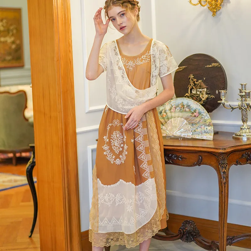 Women Summer French Vintage Mori Girls Dress Ladies Retro Exotic Casual Loose Embroidery Lace Patchwork Long Dress robe femme
Women Summer French Vintage Mori Girls Dress Ladies Retro Exotic Casual Loose Embroidery Lace Patchwork Long Dress robe femme