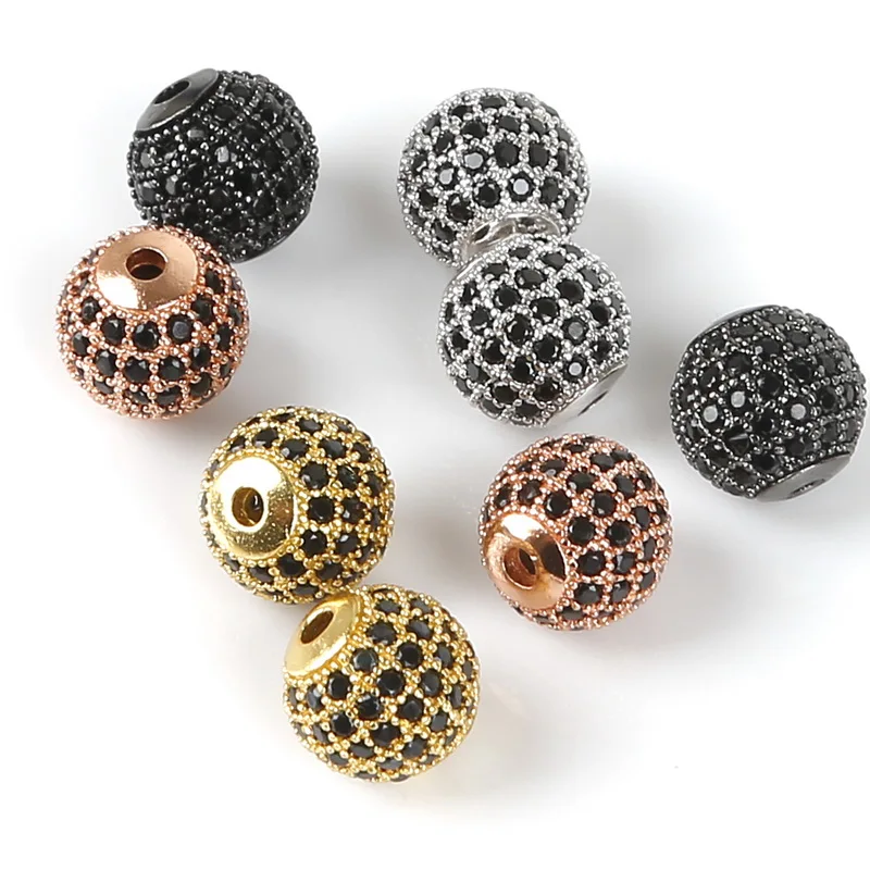10mm Gold Silver GunMetal Round Spacer Beads Copper Black Zirconia Crystal Beads for DIY Men Bracelets Jewelry Making Findings
10mm Gold Silver GunMetal Round Spacer Beads Copper Black Zirconia Crystal Beads for DIY Men Bracelets Jewelry Making Findings