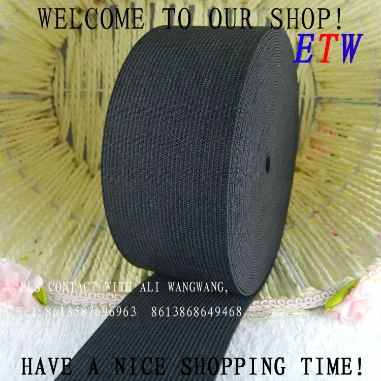 Free shipping ! 95mm Black Knitting Elastic Tape /Elastic Stretch Webbing ,10 yards/Roll, for wholesale and retail
Free shipping ! 95mm Black Knitting Elastic Tape /Elastic Stretch Webbing ,10 yards/Roll, for wholesale and retail
