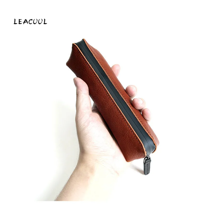 LEACOOL Handmade Genuine Leather Pencil Bag Cowhide Fountain Pen Case Holder Vintage Retro Style Accessories For Travel
LEACOOL Handmade Genuine Leather Pencil Bag Cowhide Fountain Pen Case Holder Vintage Retro Style Accessories For Travel