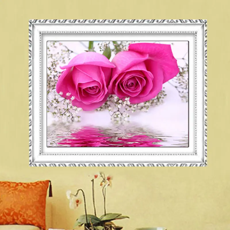Needlework DIY Diamond Painting Pink Rose Beautiful Flowers Diamond embroidery Marriage Room Decorate Rhine stone Mosaic Picture
Needlework DIY Diamond Painting Pink Rose Beautiful Flowers Diamond embroidery Marriage Room Decorate Rhine stone Mosaic Picture