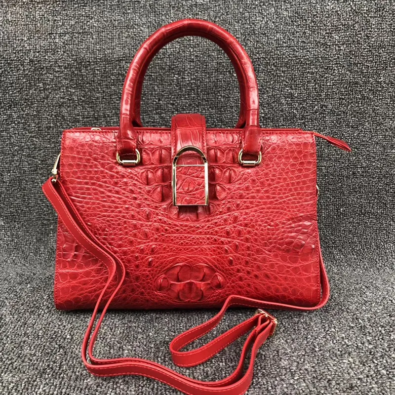 OL Style Genuine Alligator Skin Lady Working Purse Female Red Handbag Authentic Crocodile Leather Women's Totes Shoulder Bag
OL Style Genuine Alligator Skin Lady Working Purse Female Red Handbag Authentic Crocodile Leather Women's Totes Shoulder Bag