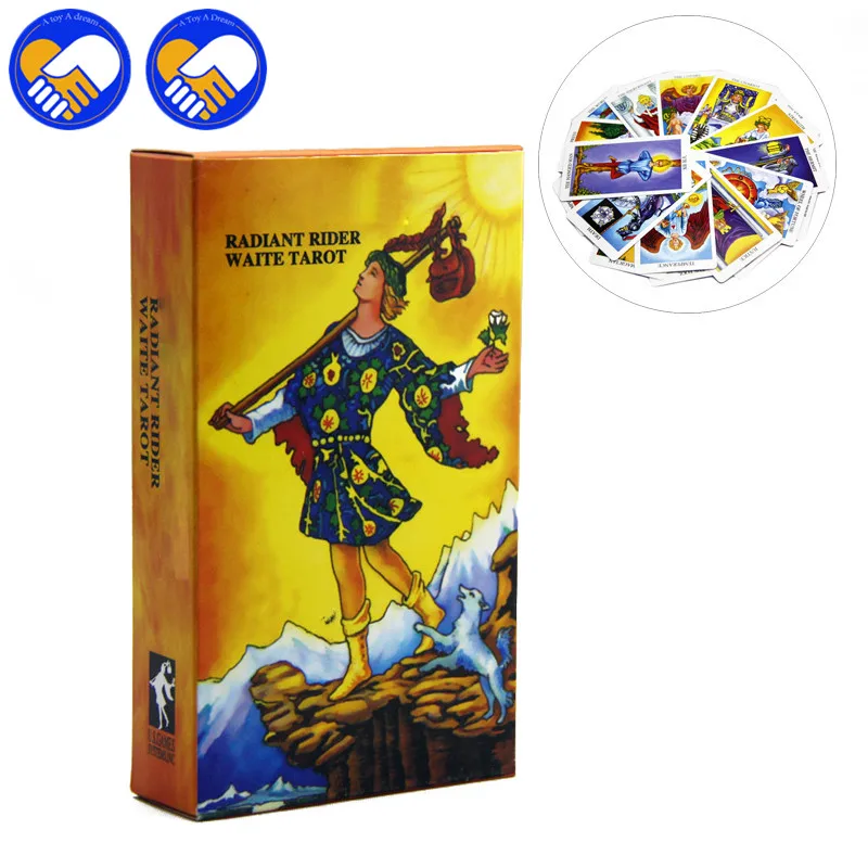 A TOY A DREAM English radiant rider wait tarot Cards factory made high quality tarot card with colorful box, cards game Model
A TOY A DREAM English radiant rider wait tarot Cards factory made high quality tarot card with colorful box, cards game Model
