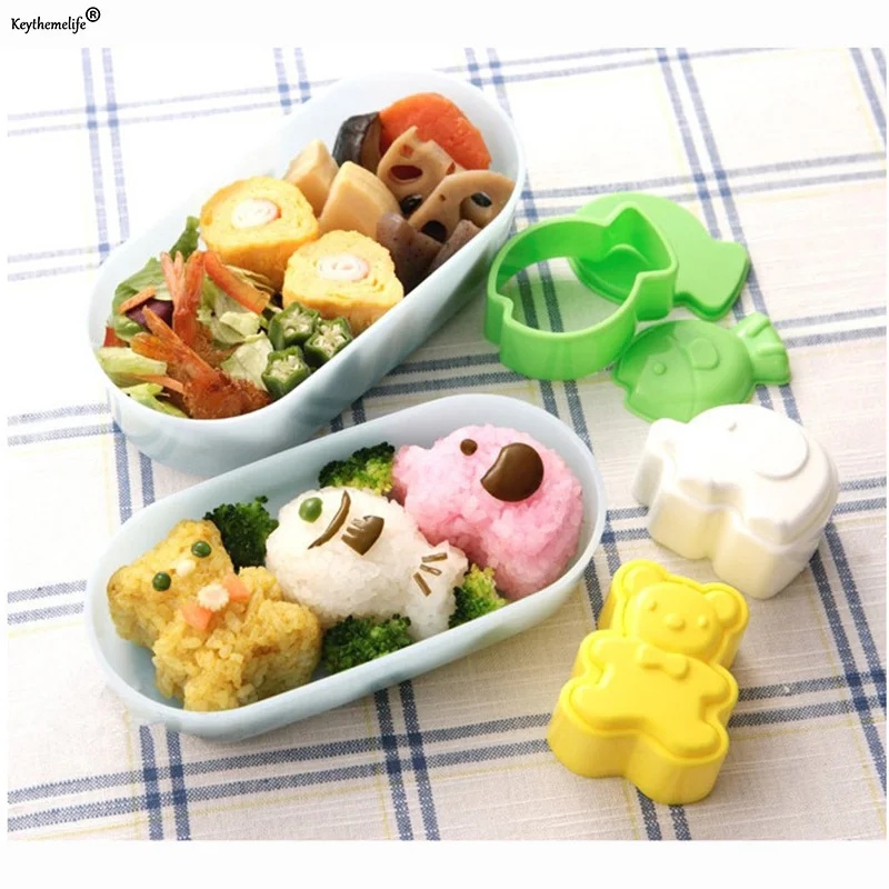 3pcs/set Sushi Rice Balls Mold Bears Elephants Fish shape molde para sushi Making student Lunch Kitchen Sushi Tools
3pcs/set Sushi Rice Balls Mold Bears Elephants Fish shape molde para sushi Making student Lunch Kitchen Sushi Tools