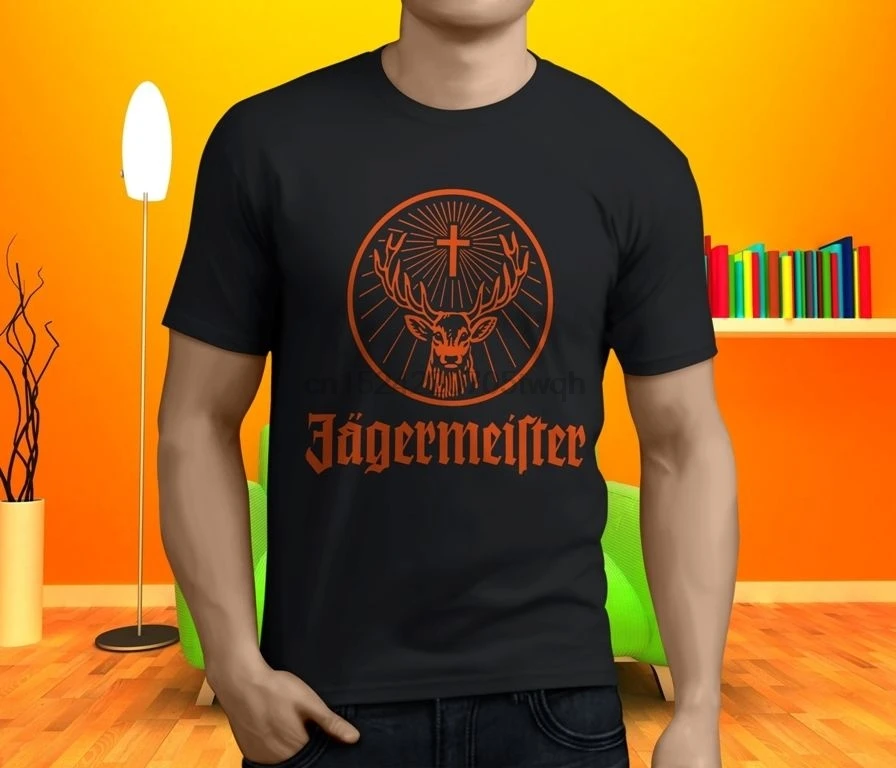 New Cool Jagermeister German Men Black Tshirt New Fashion Hot