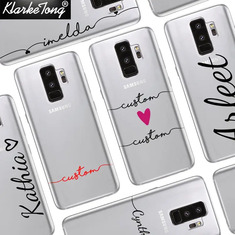 DIY Custom Name Phone Case For Samsung Galaxy S6 S7 edge S8 S9 Plus Note 8 Customized Soft TPU Cover
DIY Custom Name Phone Case For Samsung Galaxy S6 S7 edge S8 S9 Plus Note 8 Customized Soft TPU Cover