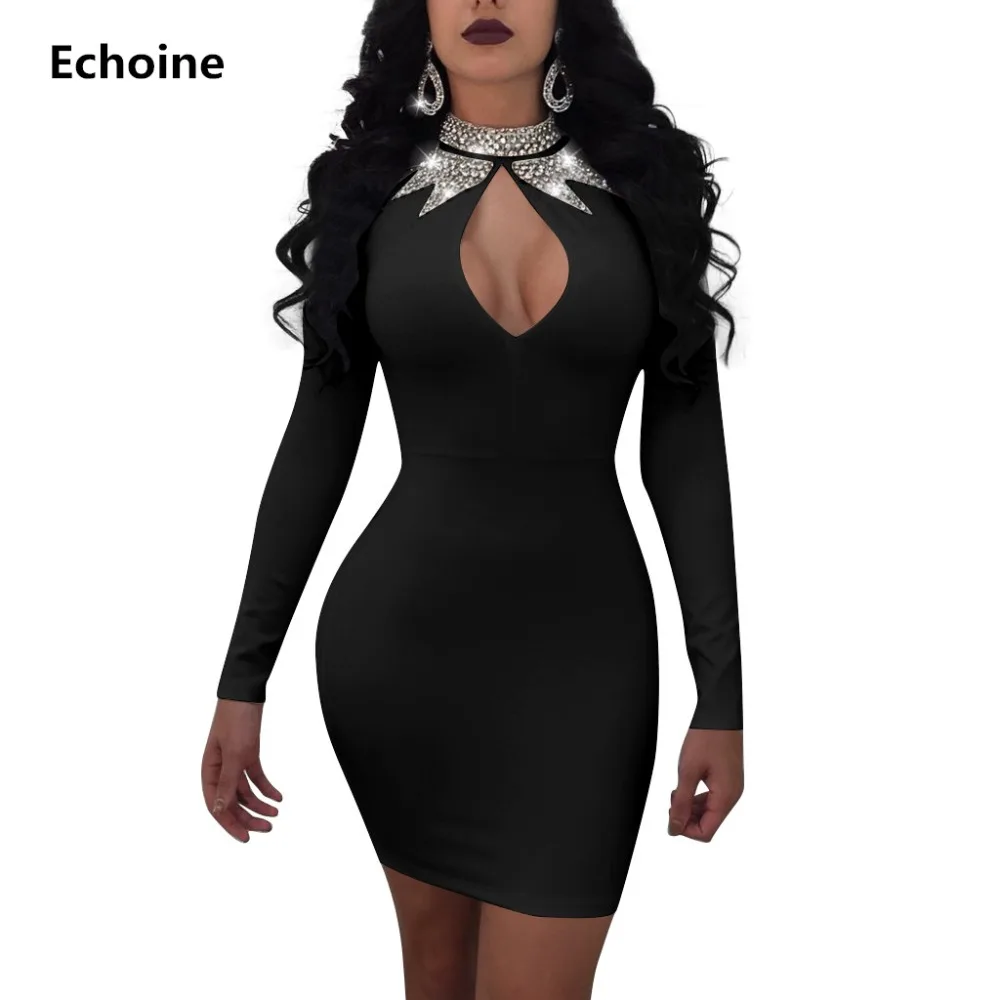 Women Diamond Slim Bodycon Mini Dress Long Sleeve Sexy Clubwear Outfit Streetwear Woman Party Elegant Dress Autumn Vestido
Women Diamond Slim Bodycon Mini Dress Long Sleeve Sexy Clubwear Outfit Streetwear Woman Party Elegant Dress Autumn Vestido