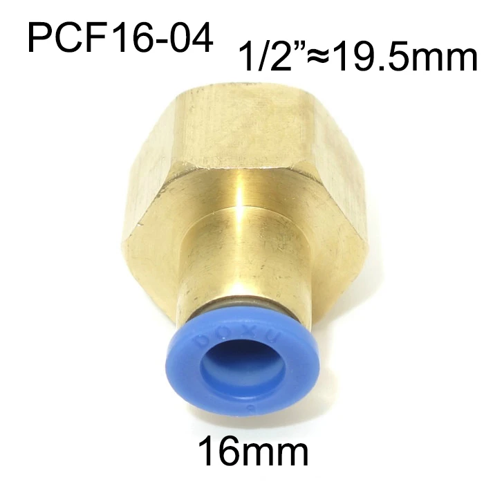 16mm Tube To 1/2" BSP Female Thread Straight One-Touch Coupling Pneumatic Push Pipe Fitting Tube Connector For Pneumatic Pipes
16mm Tube To 1/2" BSP Female Thread Straight One-Touch Coupling Pneumatic Push Pipe Fitting Tube Connector For Pneumatic Pipes