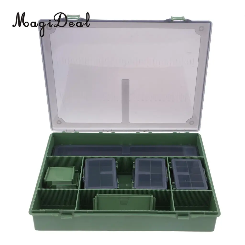 MagiDeal Carp Coarse Sea Fishing Tackle Box System Ideal for Hooks Swivels Beads Rigs + 8 Bit Boxes Carp Coarse Fishing Tackle
MagiDeal Carp Coarse Sea Fishing Tackle Box System Ideal for Hooks Swivels Beads Rigs + 8 Bit Boxes Carp Coarse Fishing Tackle