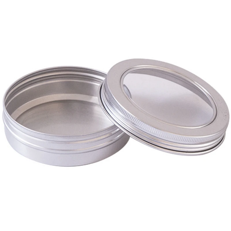 24Pcs 150Ml Transparent Window Screw Cover Aluminum Can Storage Box Diy Empty Cosmetic Container Gift Biscuit Candy Box Cans T 
24Pcs 150Ml Transparent Window Screw Cover Aluminum Can Storage Box Diy Empty Cosmetic Container Gift Biscuit Candy Box Cans T