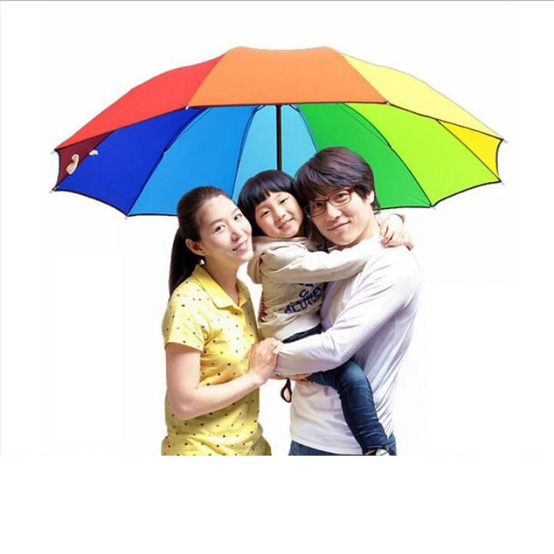New Extra Large Umbrella for Rain Colorful Rainbow Windproof Big Umbrella Family Rainy Days Outdoors Umbrellas 10 ribs SP060
New Extra Large Umbrella for Rain Colorful Rainbow Windproof Big Umbrella Family Rainy Days Outdoors Umbrellas 10 ribs SP060