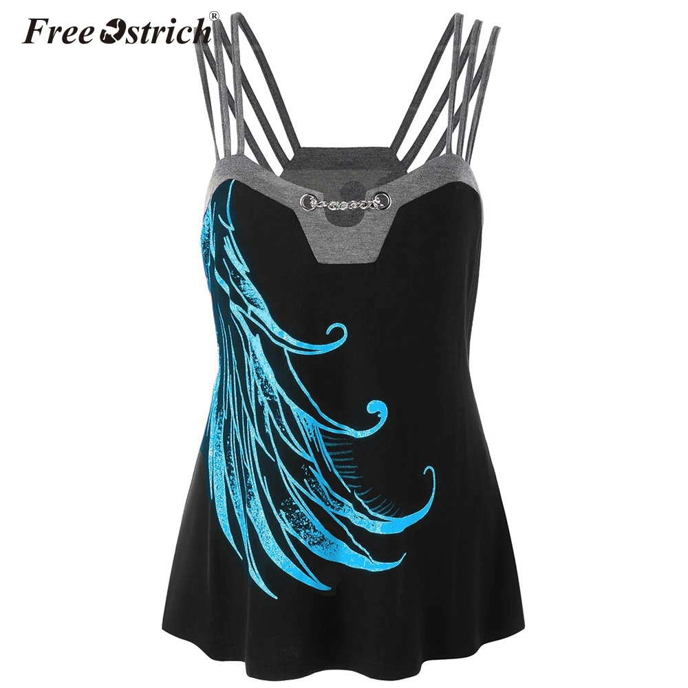 Free Ostrich Women Summer Camis Spaghetti Strap Print Graphic Tops Plus Size Chains Embellished Strappy Tank Top Clothes N30
Free Ostrich Women Summer Camis Spaghetti Strap Print Graphic Tops Plus Size Chains Embellished Strappy Tank Top Clothes N30