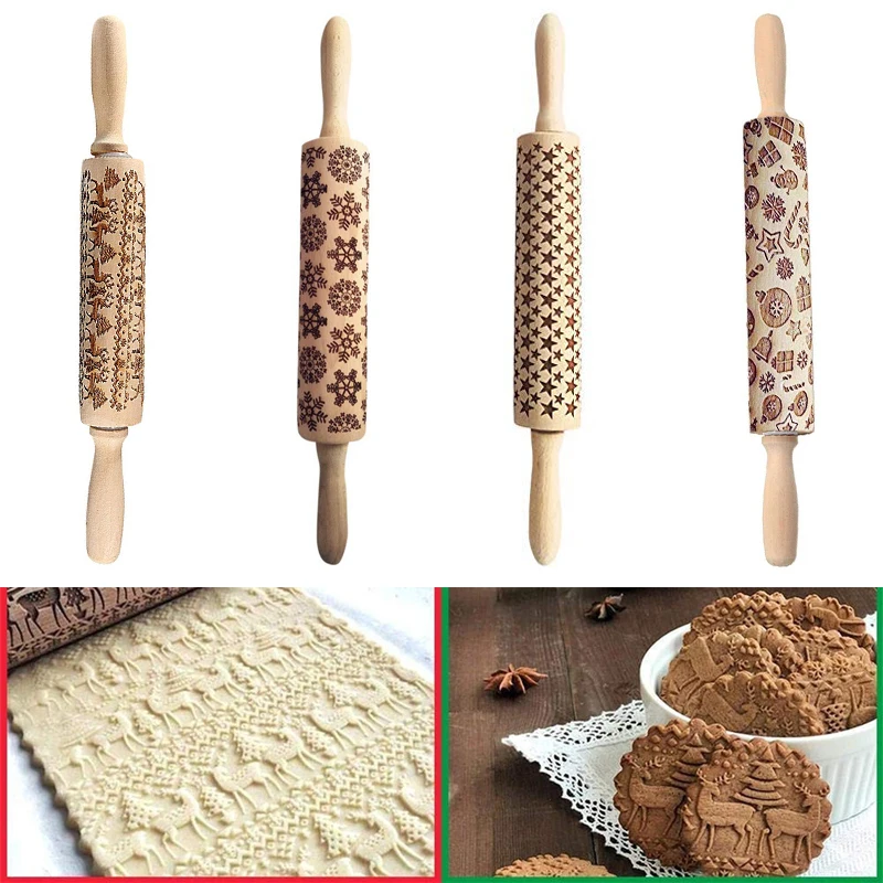 LMETJMA Christmas Embossing Rolling Pin Christmas Snowflake Deer Wooden Rolling Pin Patterns Cookie Fondant Pastry Roller KC0200
LMETJMA Christmas Embossing Rolling Pin Christmas Snowflake Deer Wooden Rolling Pin Patterns Cookie Fondant Pastry Roller KC0200