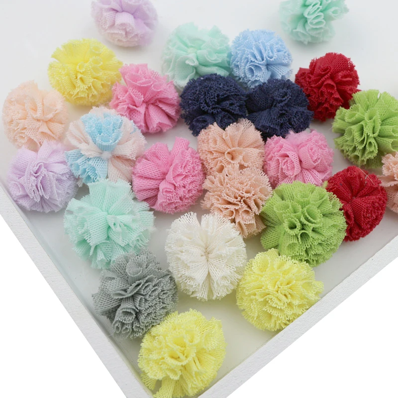 50Pcs Lace Gauze Mesh Elastic Flower Balls DIY Craft Supplie Wedding Party Decor Yarn Balls Headwear Ornaments Soft Pompones
50Pcs Lace Gauze Mesh Elastic Flower Balls DIY Craft Supplie Wedding Party Decor Yarn Balls Headwear Ornaments Soft Pompones