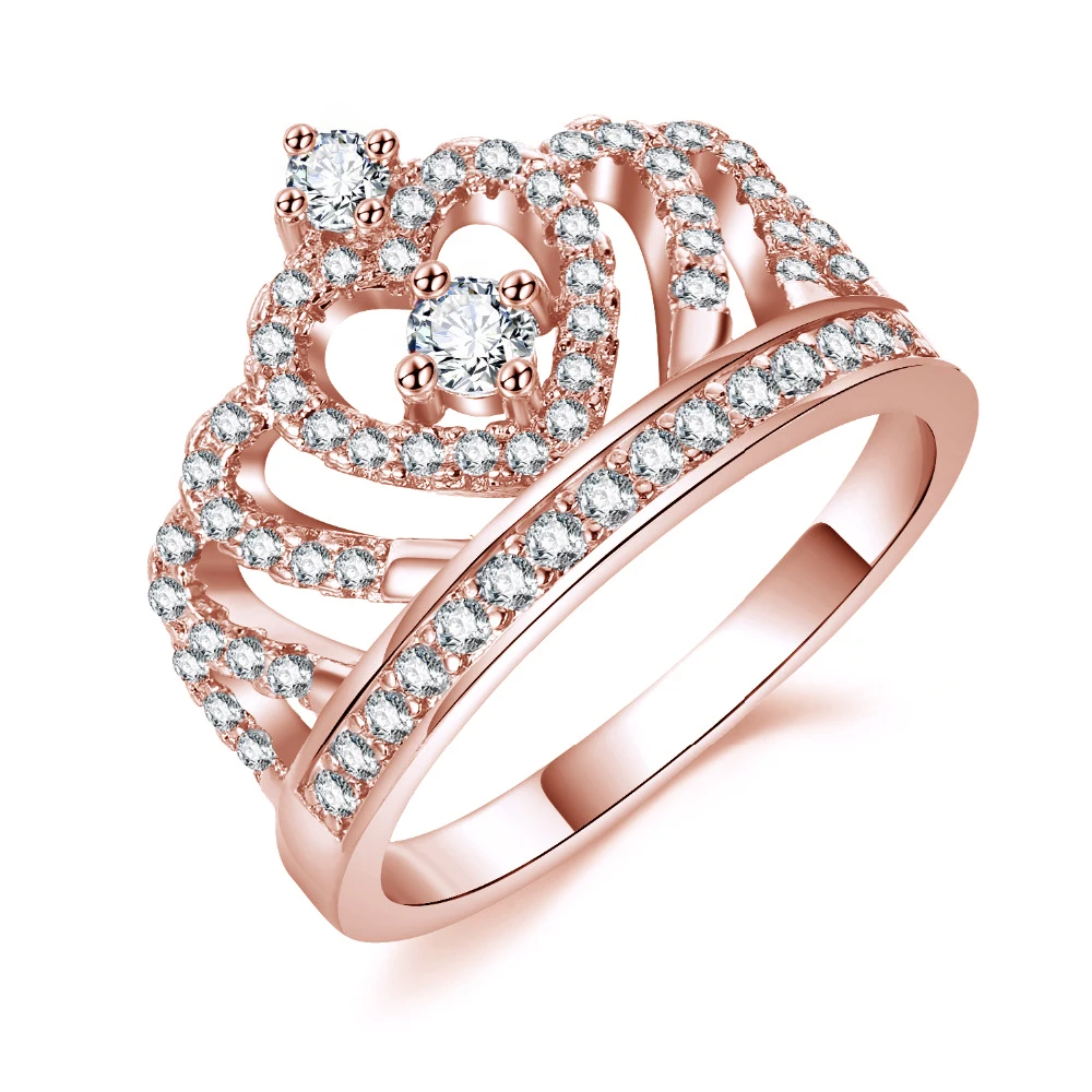 Double Fair Temperament Fashion Wedding Rose/ White Gold Crown Ring For Women Wedding Engagement Jewelry Ring HotSale KCR085M
Double Fair Temperament Fashion Wedding Rose/ White Gold Crown Ring For Women Wedding Engagement Jewelry Ring HotSale KCR085M