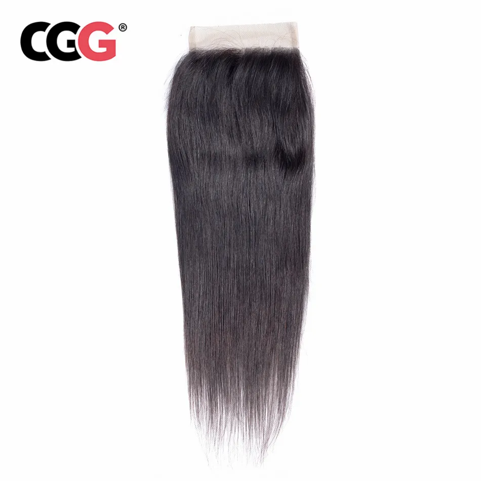 CGG Hair 4x4 Lace Closure Malaysian Straight Hair Free/Middle/Three Part Non-Remy Human Hair Natural Color Sew In Hair Extension
CGG Hair 4x4 Lace Closure Malaysian Straight Hair Free/Middle/Three Part Non-Remy Human Hair Natural Color Sew In Hair Extension